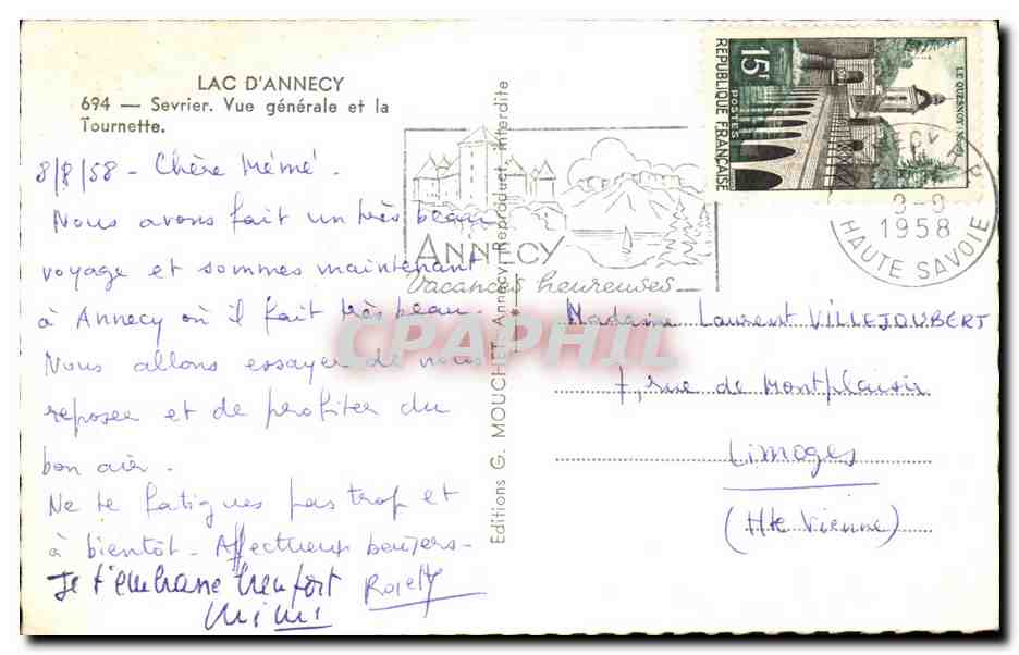 Lac d'Annecy — Vue générale — Éditions G. Mouchet, Annecy — Reverso
