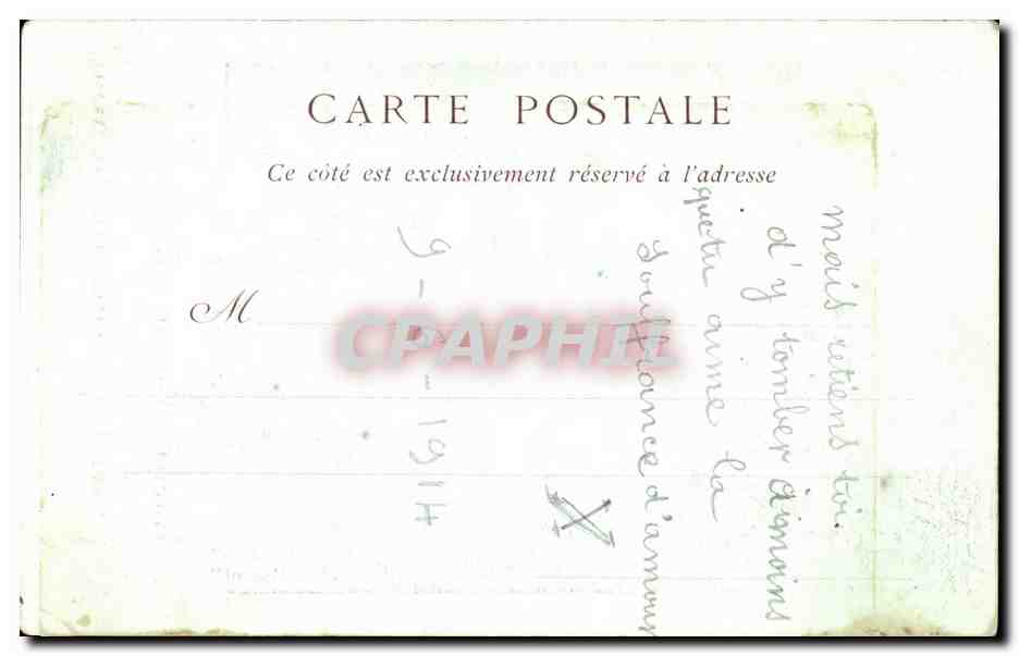 CPA L'amour et Psyche — Verso