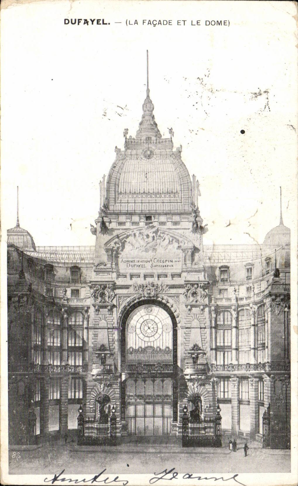 Paris CPA La facade et le Dome Dufayel