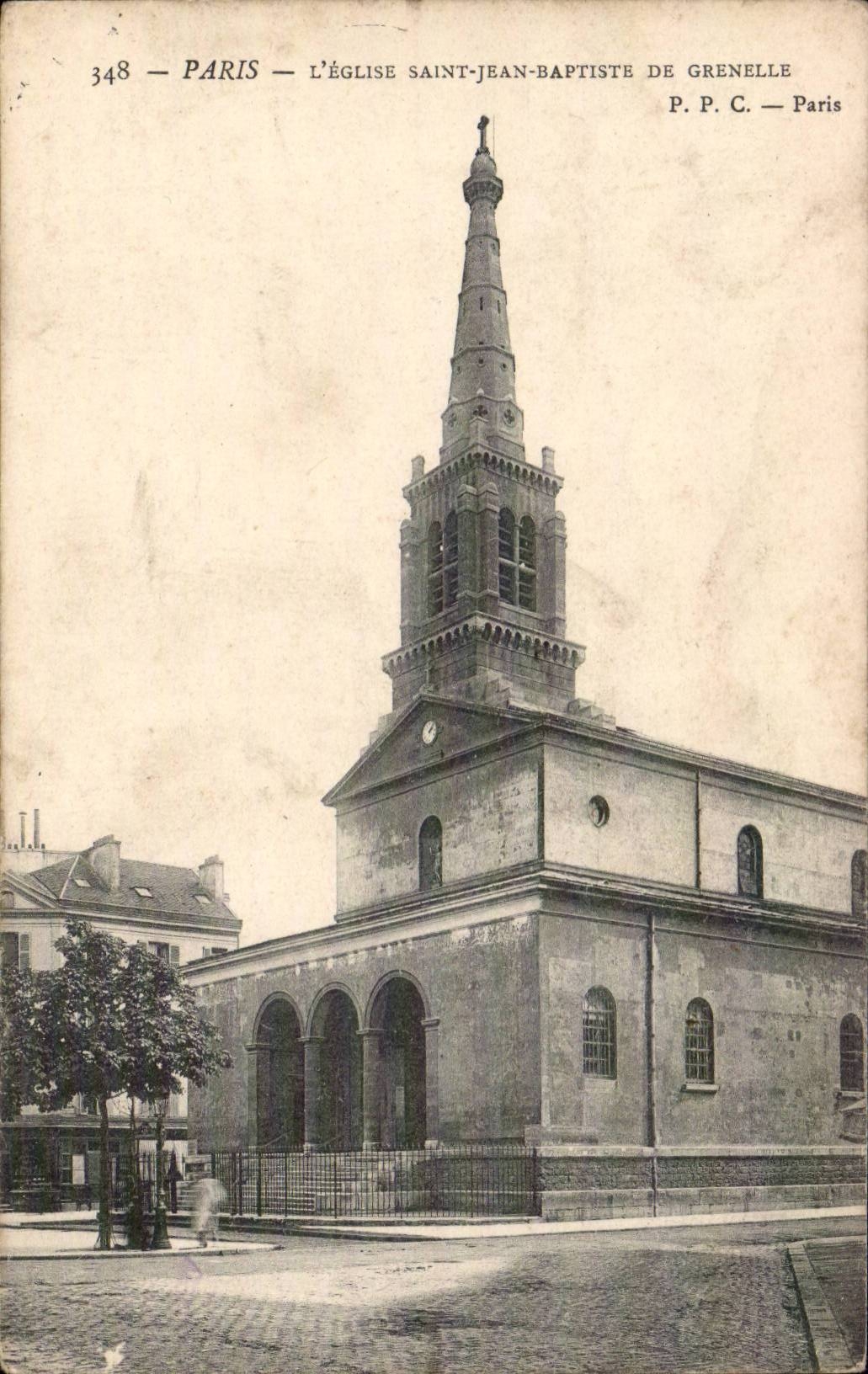 Paris CPA Eglise Saint Jean Baptiste de Grenelle
