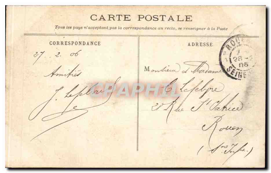 Paris CPA Place de la Concorde et la Seine — Rückseite