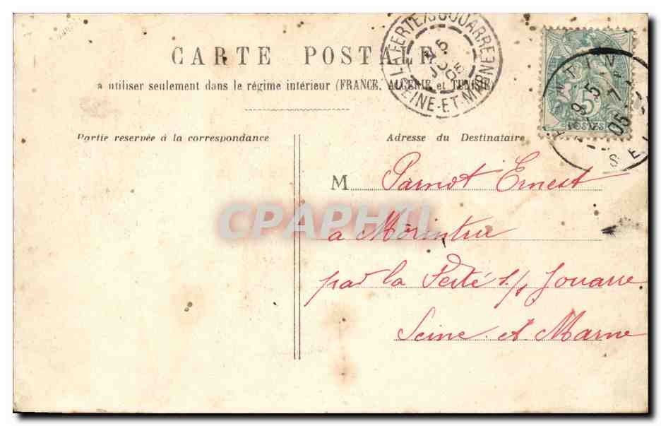 Paris CPA Palais du Trocadero  — Rückseite