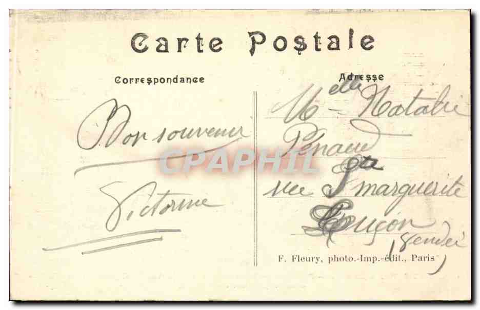Paris CPA Panorama des boulevards de la Madeleine des Capucins et des Italiens — Verso