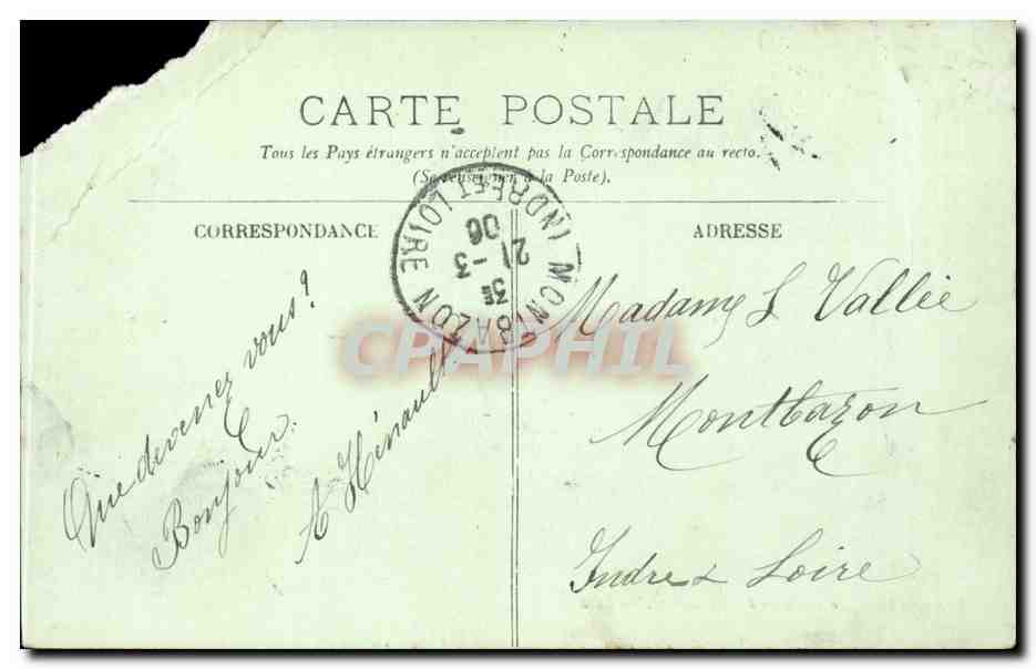 Paris CPA Boulevard Montmartre — Rückseite