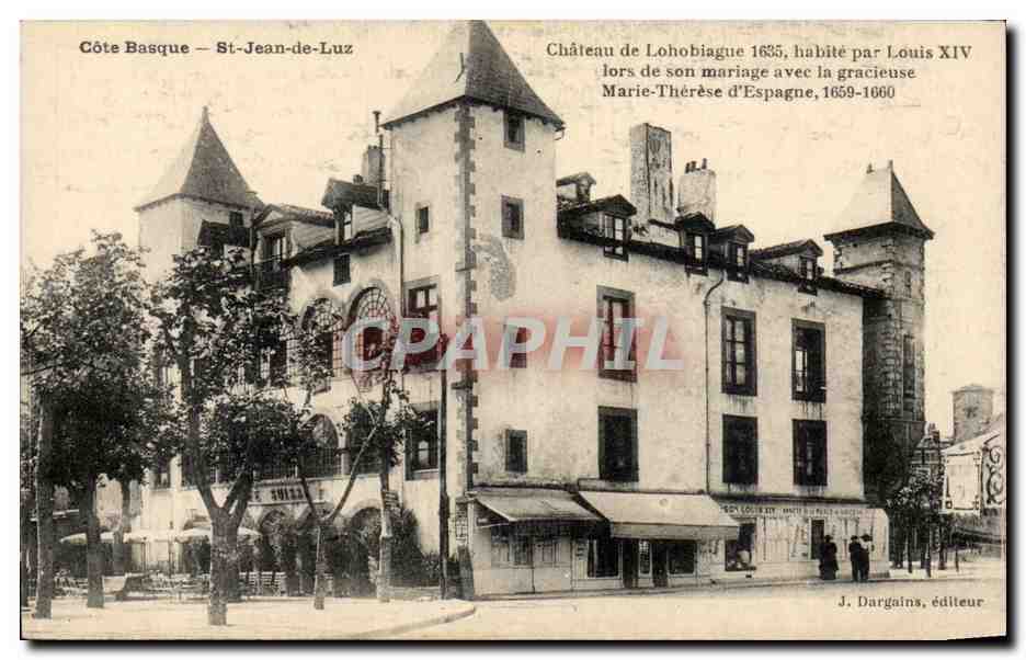 CPA St jean de Luz Chateau de Lohobiague