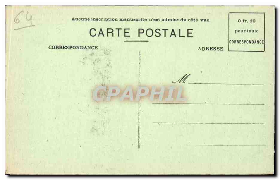 CPA St jean de Luz Chateau de Lohobiague — Verso