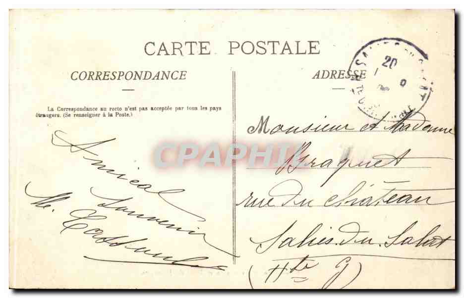 Pau — Panorama et Pont de Jurançon — Éditeur non identifié, n°6 — Reverso