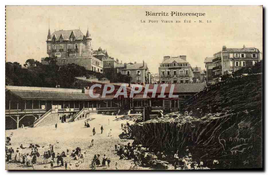 CPA Biarritz Le port vieux en ete