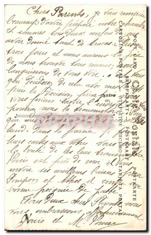 CPA Pau Vue generale prise de Guindalos — Rückseite