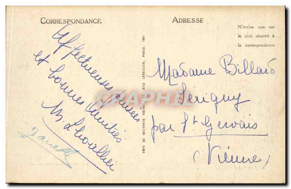 CPA Salies de Bearn Grand hotel Bellevue — Rückseite