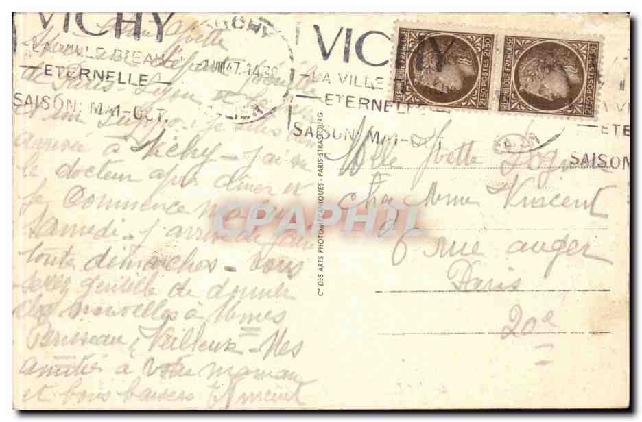 CPA Vichy La source Chomel  — Rückseite