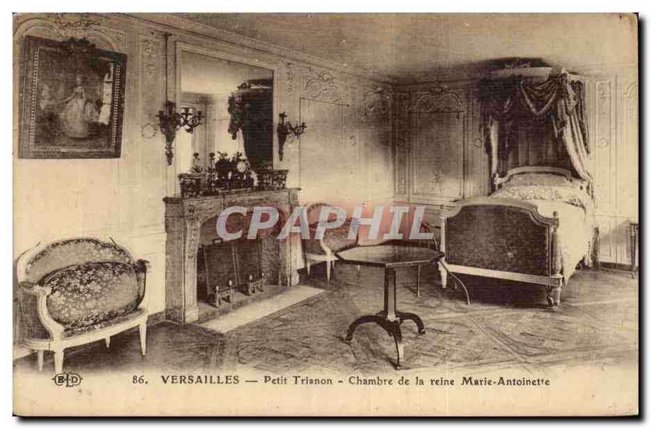 CPA Versailles Petit Trianon Chambre de la reine Marie Antoinette