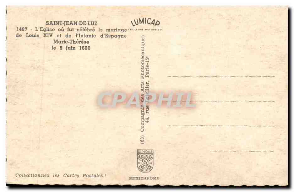 Kirche Saint-Jean-de-Luz — Hochzeit von Ludwig XIV und Marie-Thérèse von Spanien — Lumicap — Rückseite