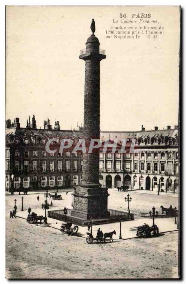 CPA Paris La colonne Vendome