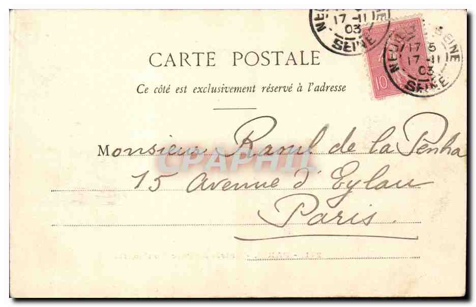 CPA Paris entree du parc montouris  — Rückseite