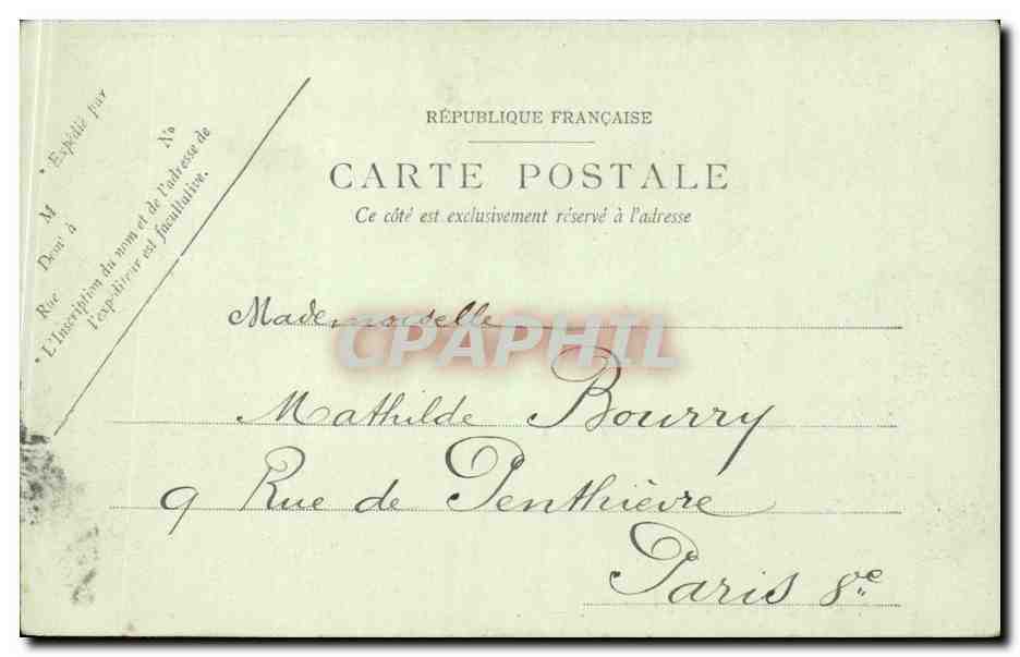 CPA Paris Parc montouris La grotte — Rückseite