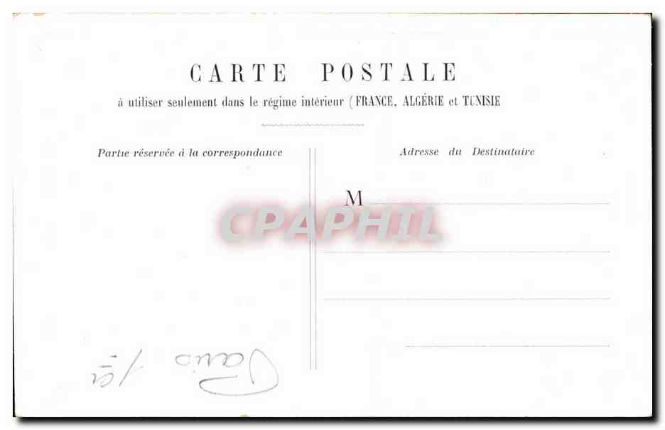 CPA Paris Avenue de l'Opera — Rückseite
