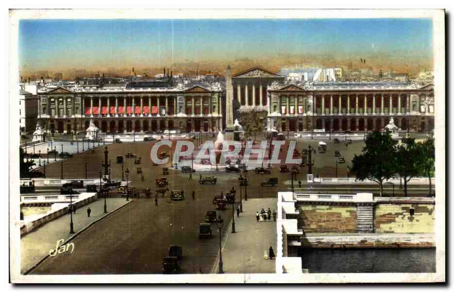 CPA Paris La place de la Concorde et le nouveau pont