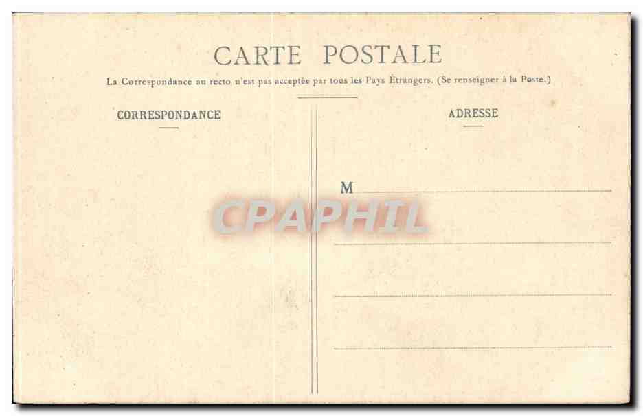 CPA Paris Palais du Luxembourg — Rückseite