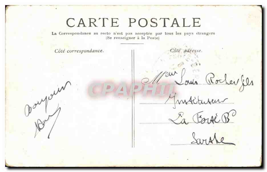 CPA Paris Le pantheon — Verso