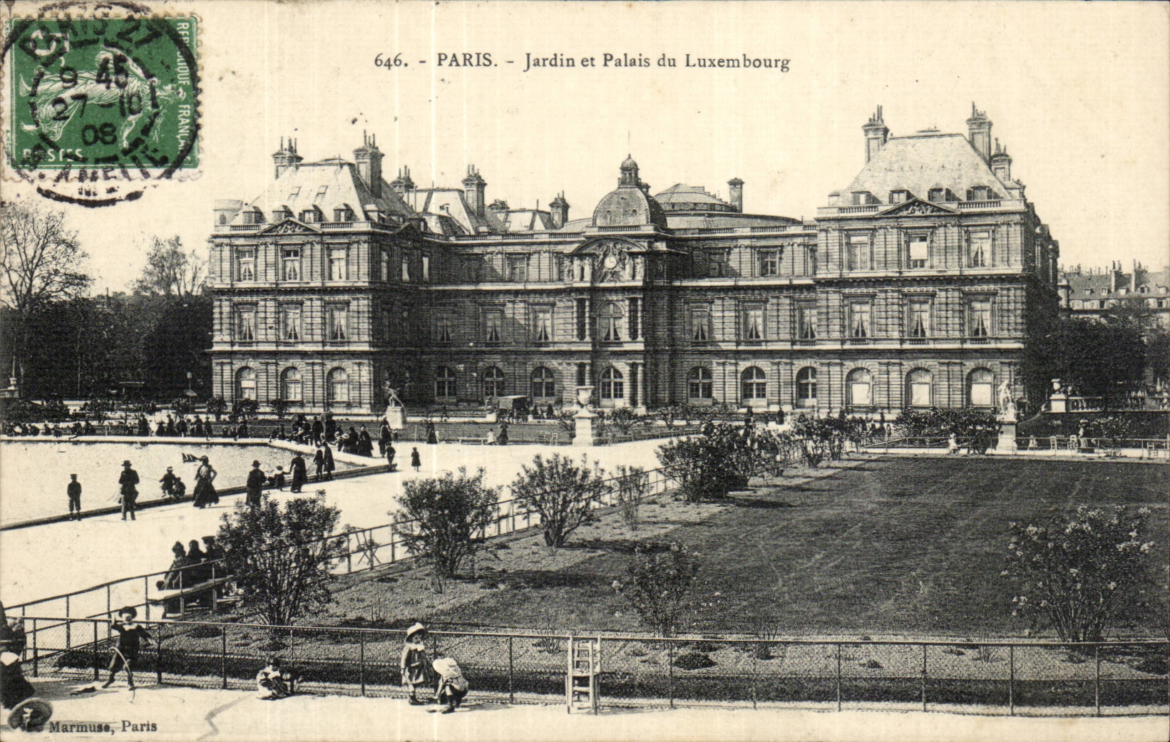CPA Paris Jardin et palais du Luxembourg