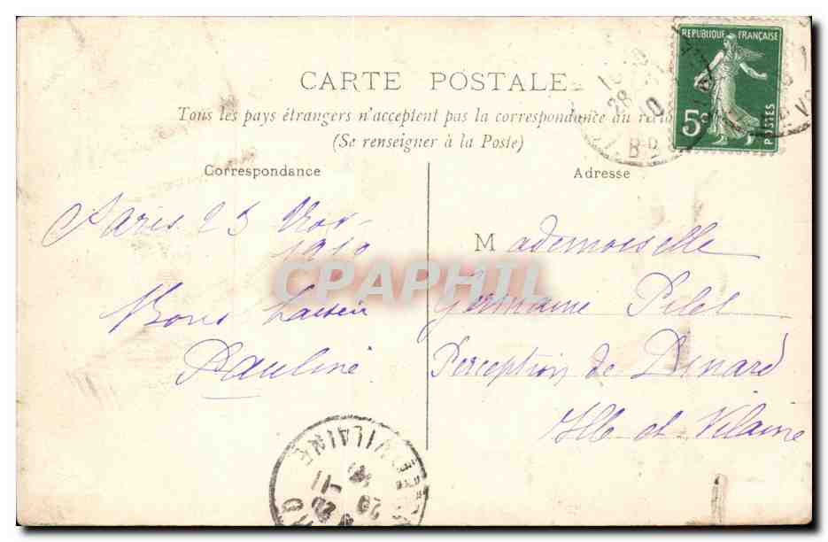 CPA Paris Un coin du bassin de la Nation Lezard — Rückseite