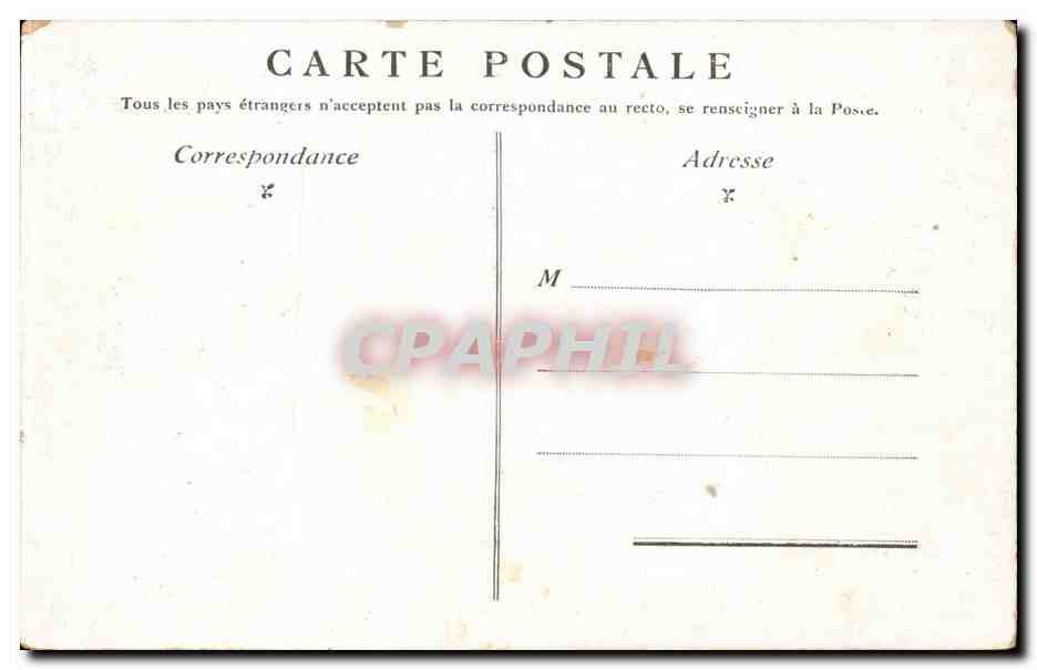 CPA Paris Le pont au change — Verso