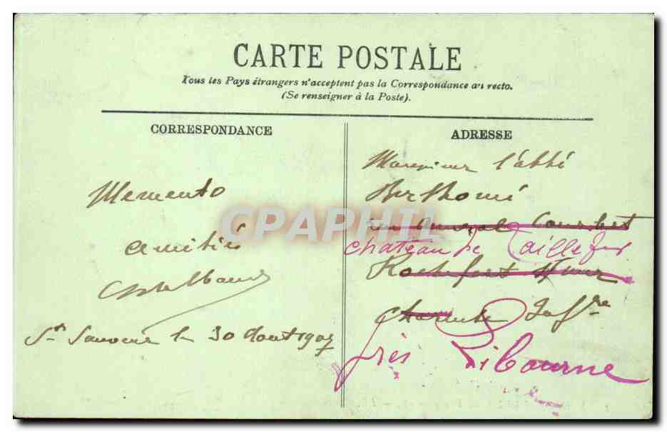 CPA Saint Sauveur Vue generale — Verso