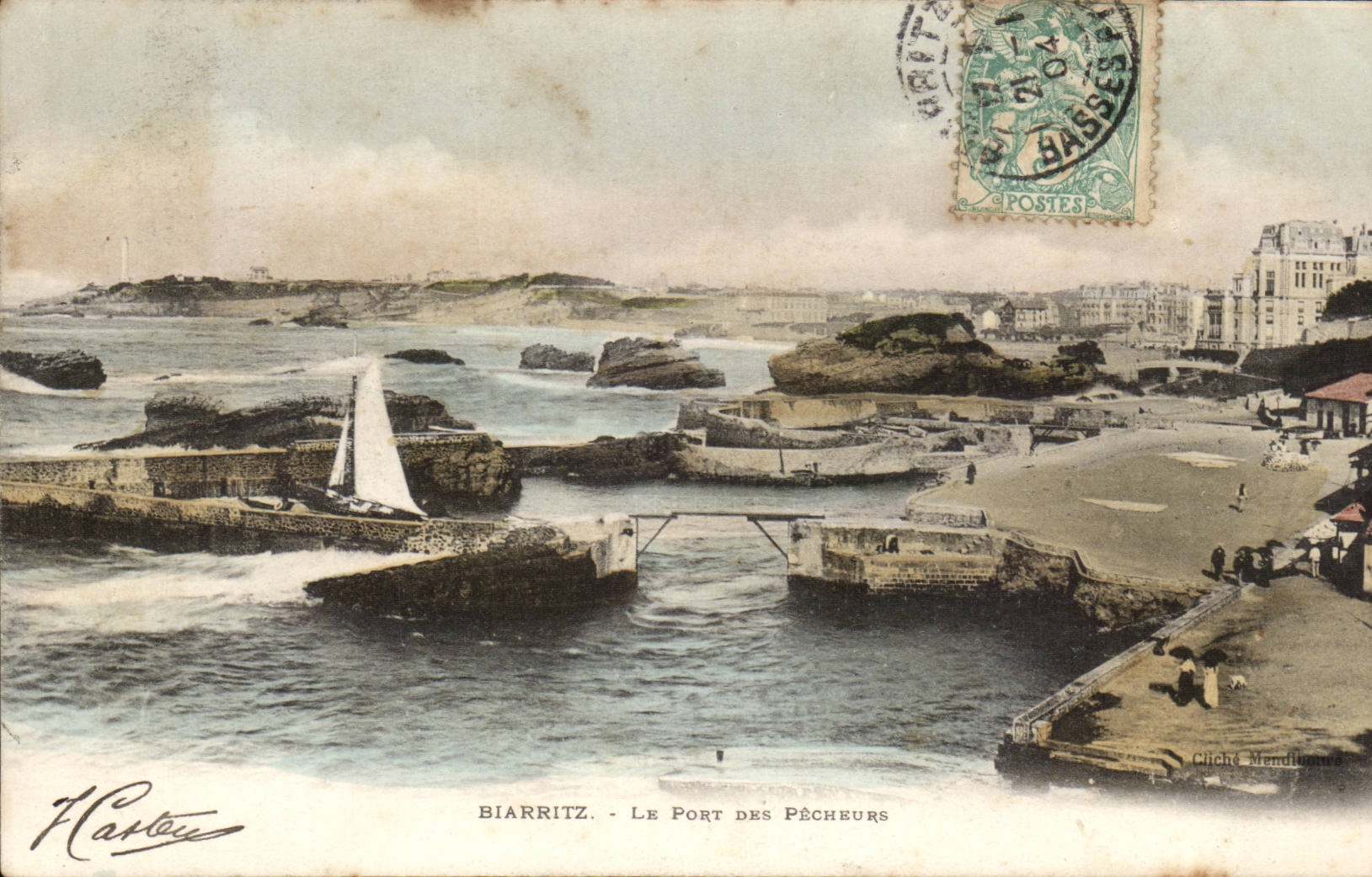 CPA Biarritz Le port aux pecheurs