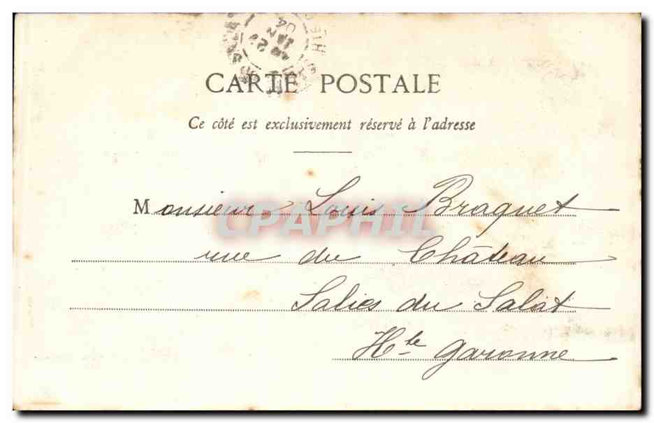 CPA Biarritz Le port aux pecheurs — Verso