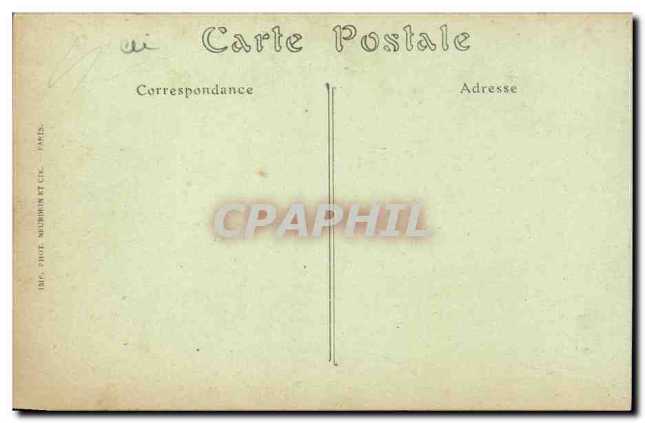 CPA Pau Vue sur le chateau et le Gave — Verso