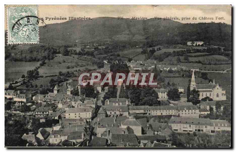 CPA Mauleon Vue generale prise du chateau fort