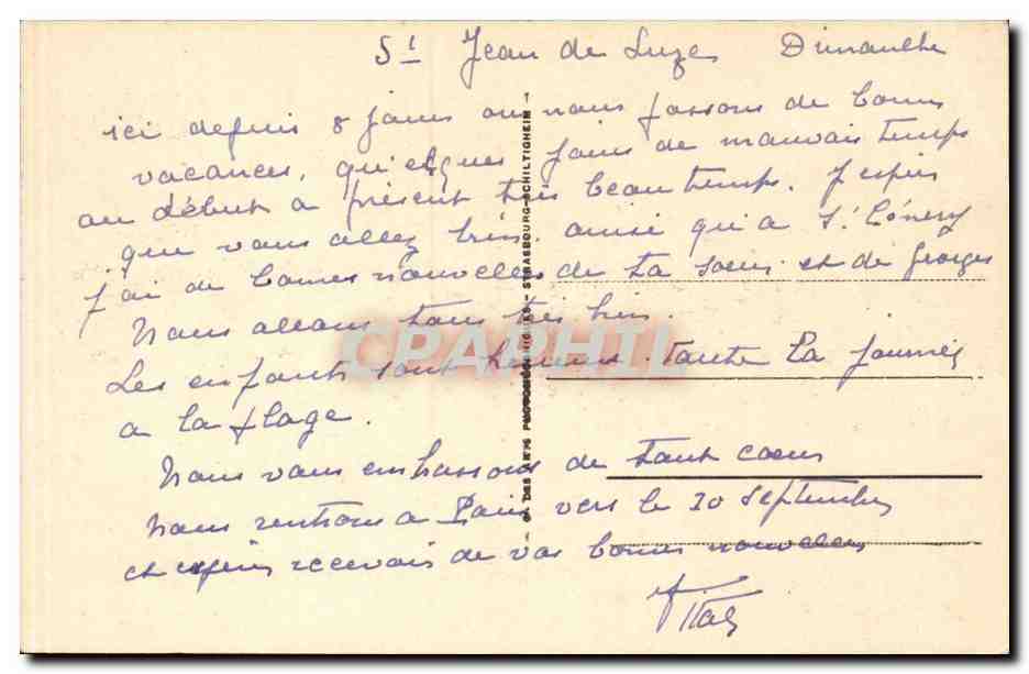 St-Jean de Luz — Allgemeiner Blick auf die Rhune — Verlag: 71 — Rückseite
