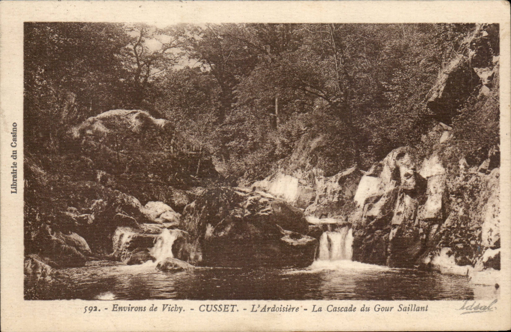Environs de Vicby - CUSSET - L'Ardoisière - La Cascade du Gour Saillant — Librairie du Casino, n° 592