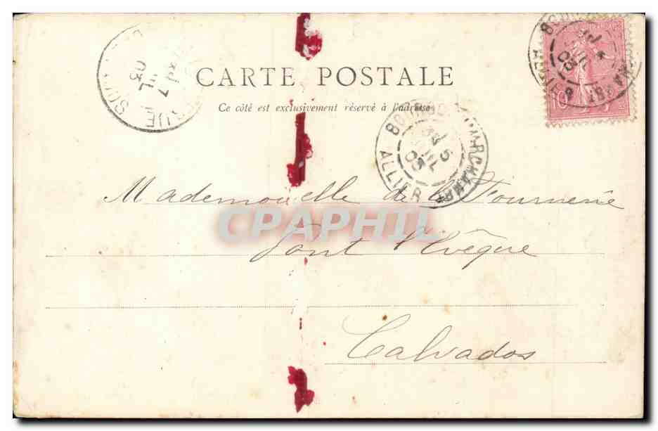 CPA Bourbon l'Archambault le chateau — Verso