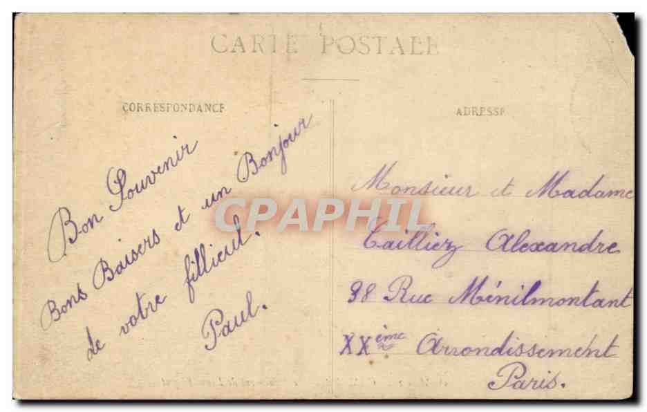 CPA CAmbrai Le monument de Louis Bleriot — Rückseite