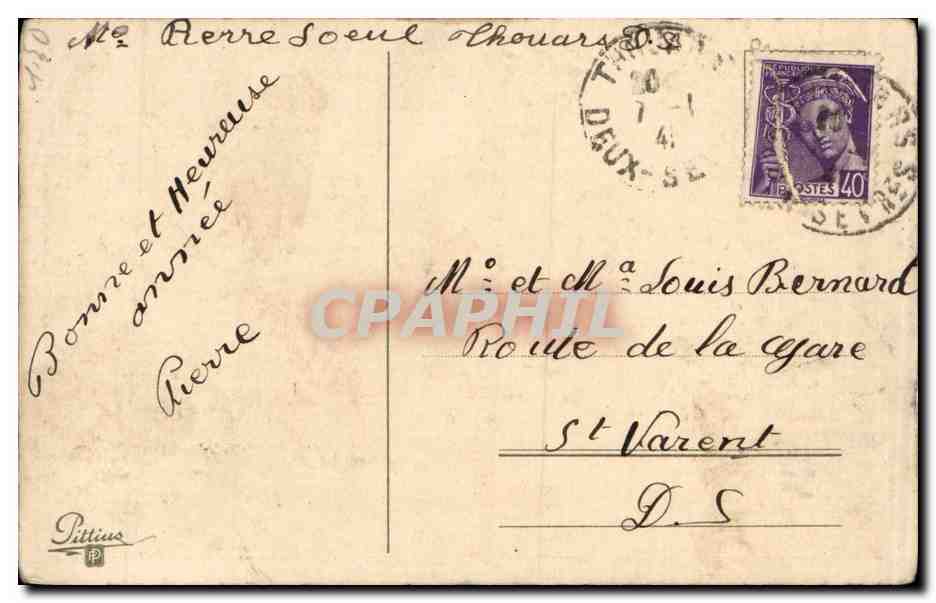 CPA Fantaisie Bonne annee Fer a cheval — Verso