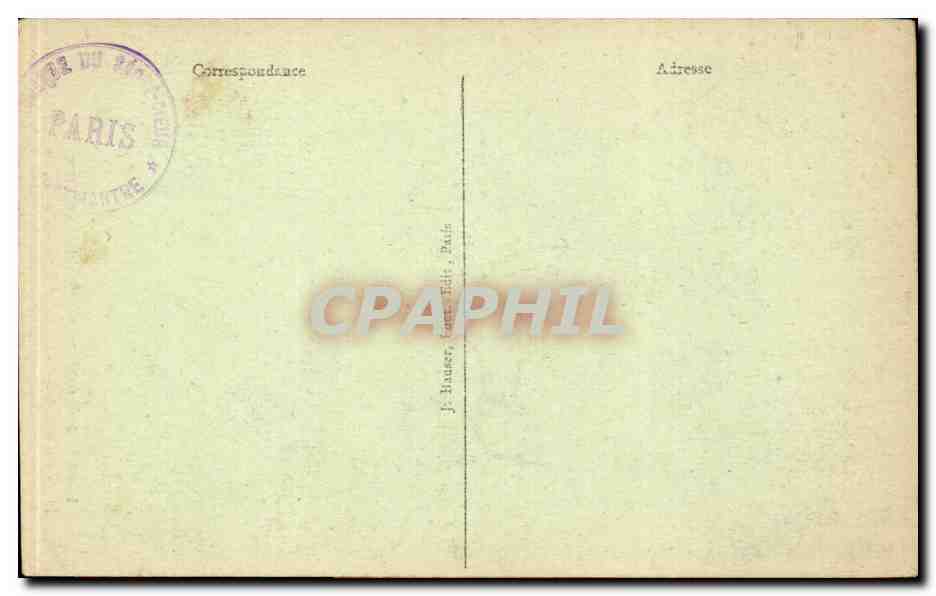 CPA Fantaisie Du Sacre Coeur de Montmartre Paris Fleur Trefle — Verso