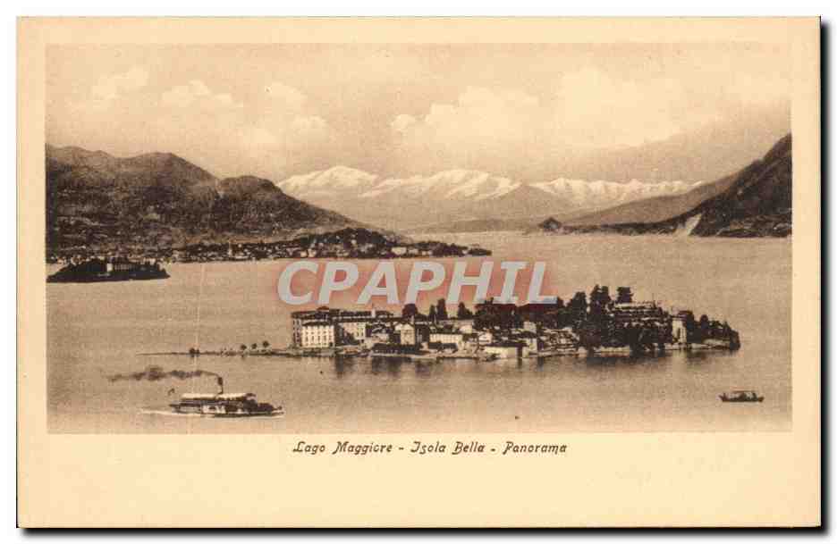 CPA Italie Italie Lago Maggiore Isola Bella Panorama
