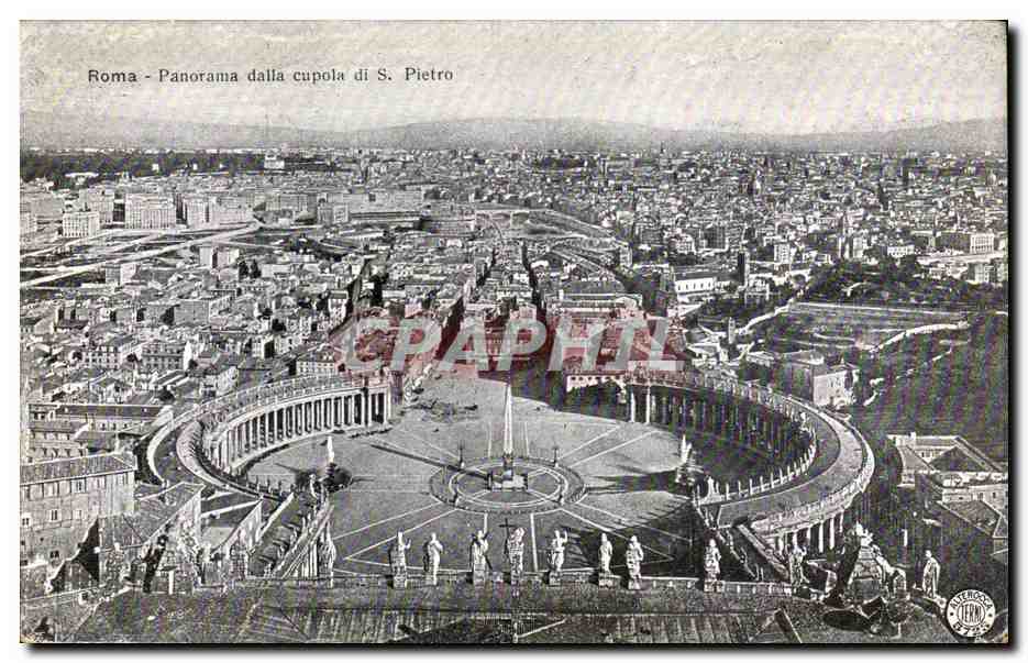 CPA Italie Italie Roma Panorama dalla cupola di S Pietro