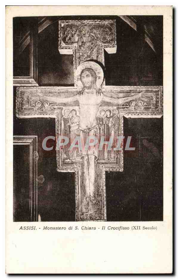 CPA Italie Italie Assisi Monastero di S Chiera Il crocifisso