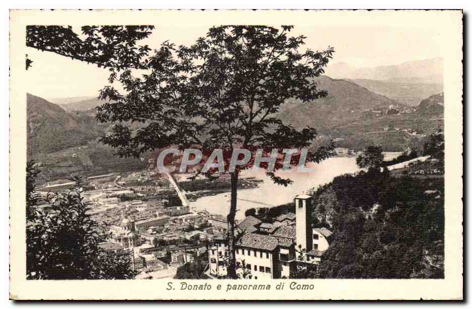 CPA Italie Italie S Donato e panorama di Como