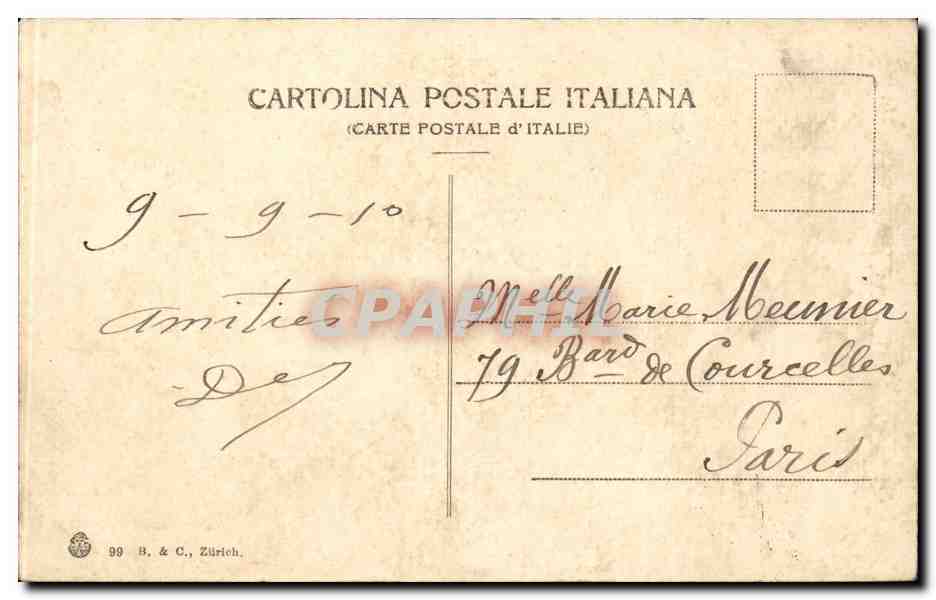 CPA Italie Italie Genova Panorama — Rückseite