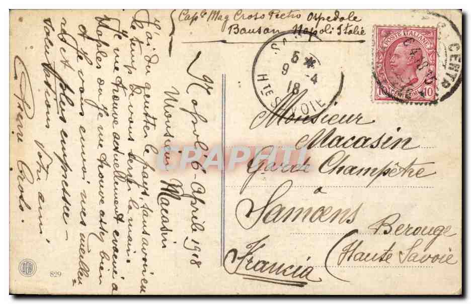 CPA Italie Italie Napoli Veduta Porto militaire e castel St elmo — Verso