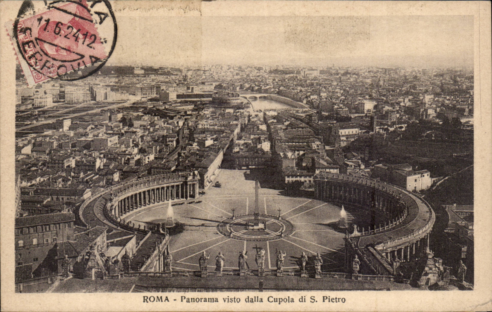 CPA Italie Italie Roma Panorama visto dalla Cupola di S Pietro