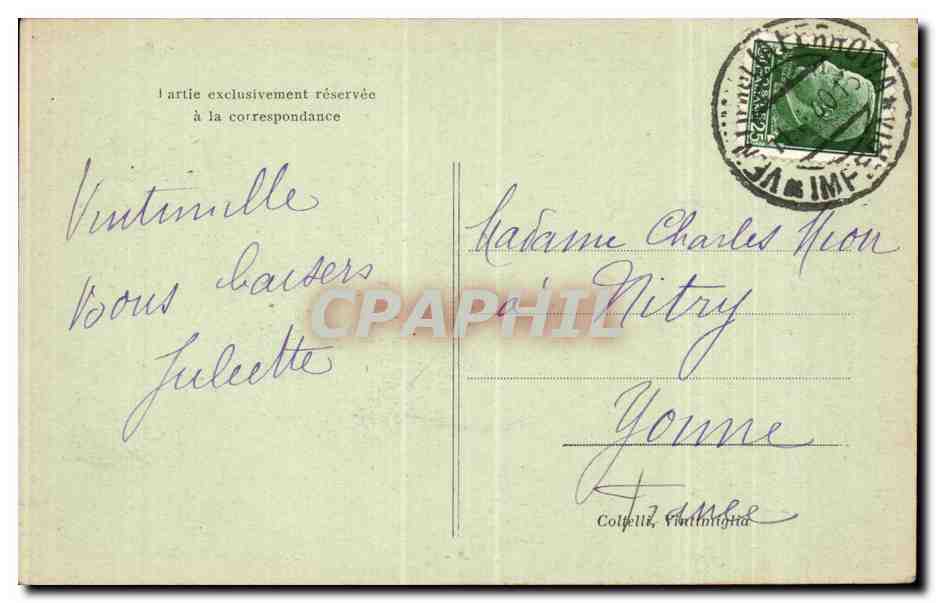CPA Italie Italie Ventimiglia Ponte S Luigi Frontiera Italia Francia — Rückseite