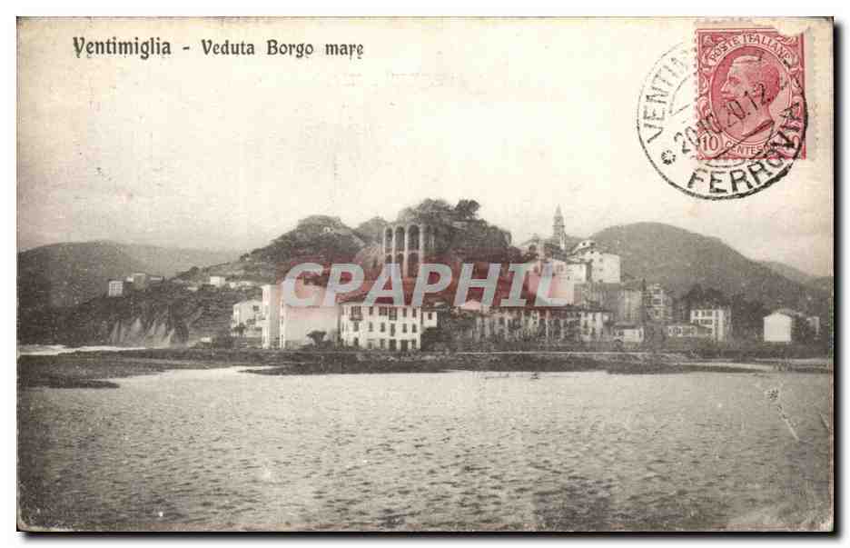 CPA Italie Italie Ventimiglia Veduta Borgo mare