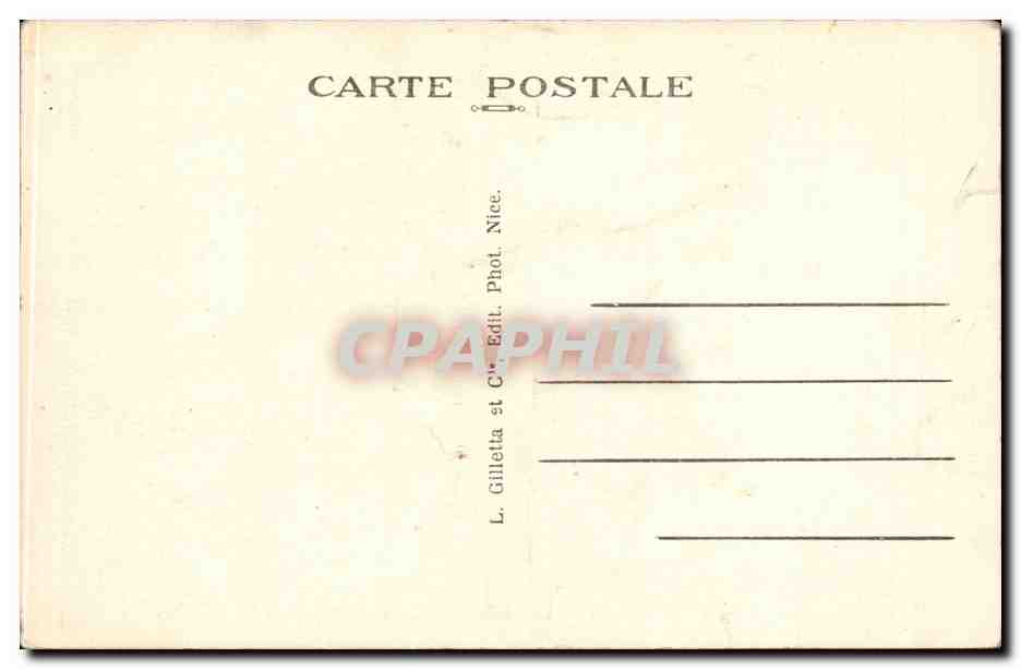 CPA Cannes La croisette et le Mont Chevalier — Verso