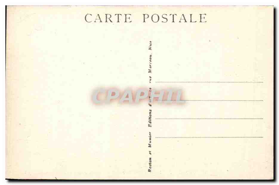 CPA Menton Le boulevard de Garavan et la vieille ville — Rückseite
