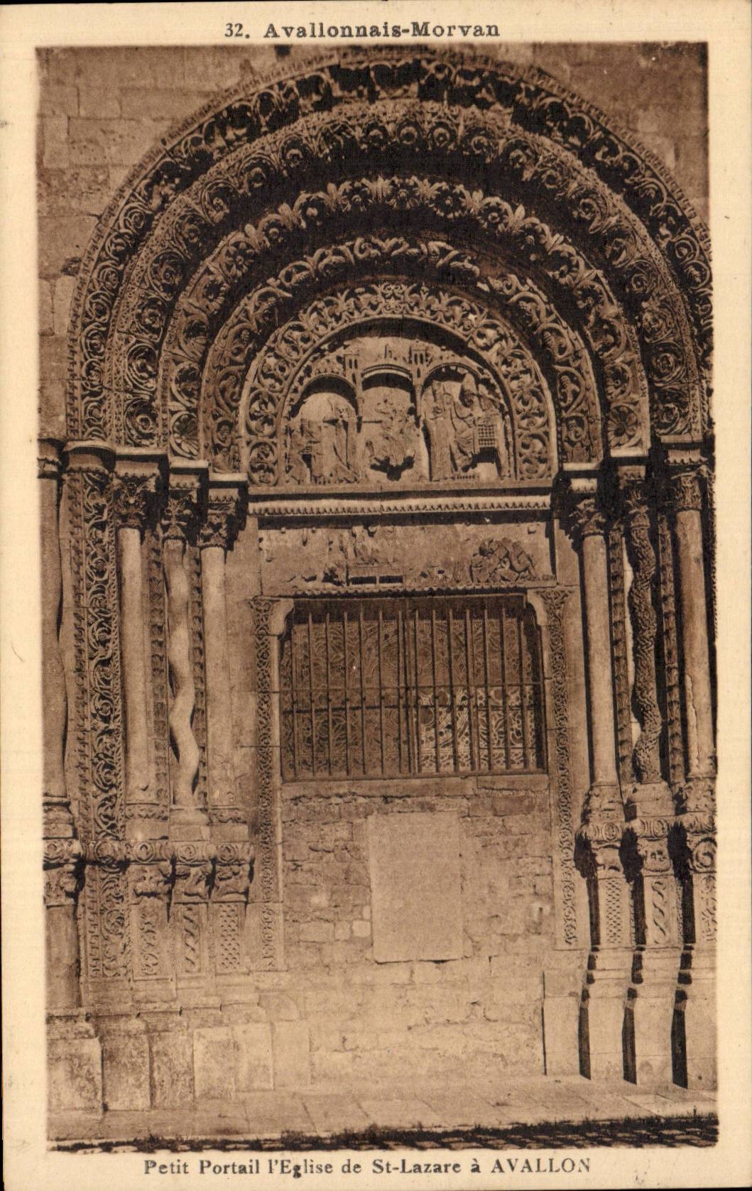 Petit portail de l'église Saint-Lazare à Avallon — Avallon — Éditeur H. Cottreau